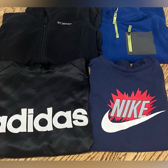 Big Boys' Nike Adidas Columbia & Eddie Bauer Hoodie & Jacket Bundle (L/XL)
